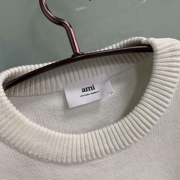 AMI black and white striped crew-neck sweater - Picture 3 of 5